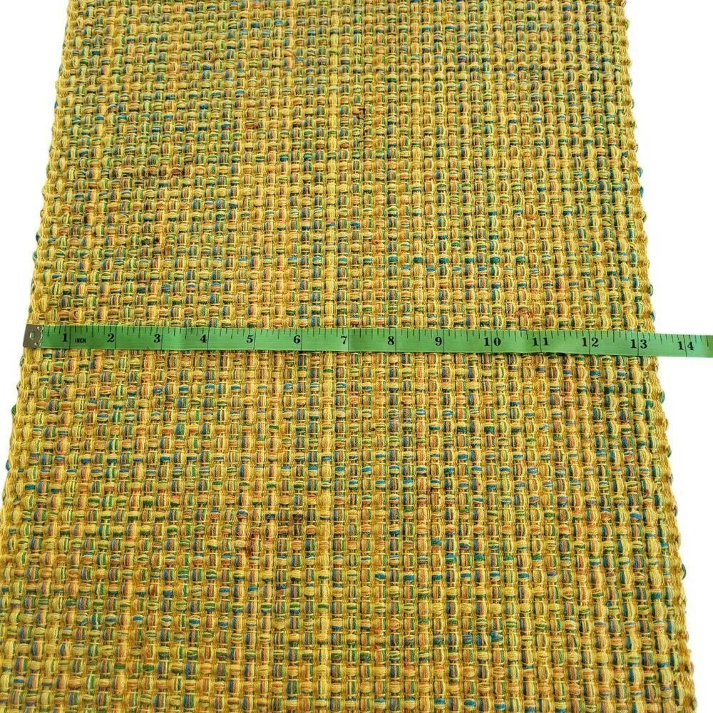 Pier 1 Yellow Orange Blue Weave 20 x 13 inch rectangular placemats |  Set of 6